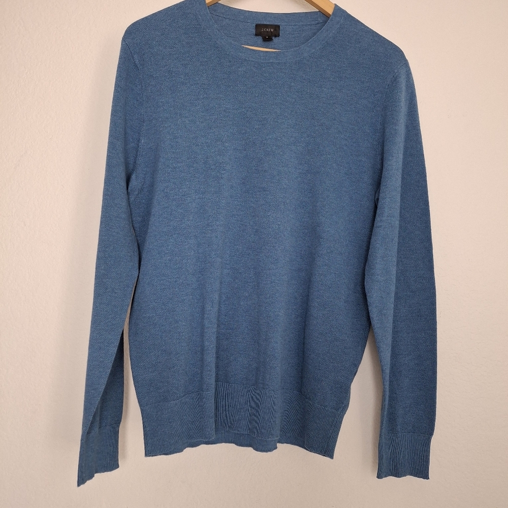 J. Crew Men's Cotton Cashmere Pique Crewneck Sweater Size Small